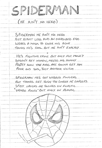 Grinder - Spiderman Lyrics