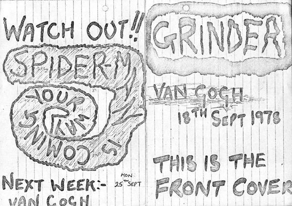 Grinder - Live at The Van Gogh - 18.09.78 - Flyer