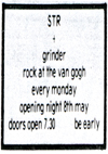 Grinder - Live at The Van Gogh - 08.05.78 - Press Advert
