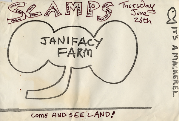 Janifacy Farm - Live at Scamps - 26.06.80 - Poster