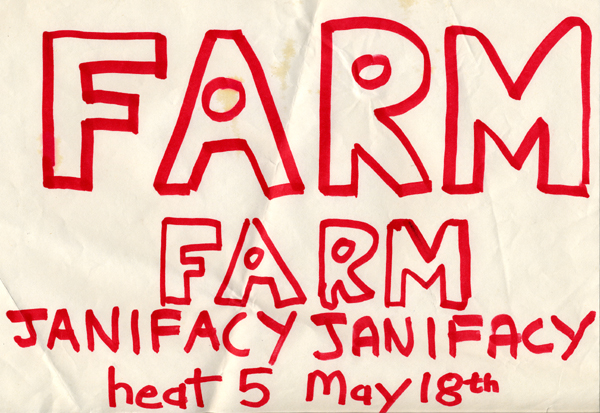 Janifacy Farm - Live at Shrimpers in Heat 5 of The Rock Contest - 18.05.80 - Poster