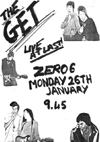 The Get - Live at The Zero 6 - 26.01.81 - Poster