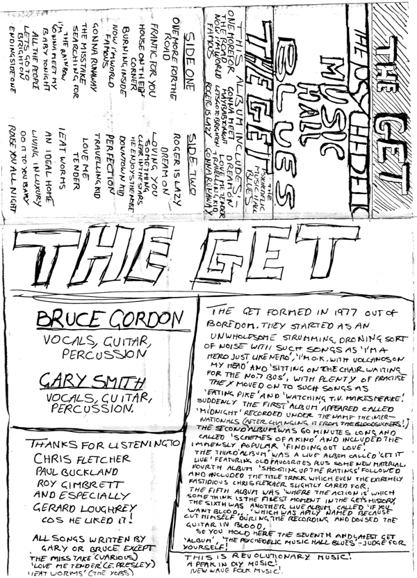The Get - The Psychedelic Music Hall Blues - Cassette Sleeve
