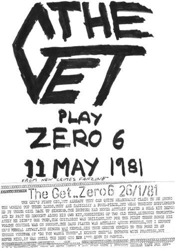 The Get - Live at The Zero 6 - 11.05.81 - Poster