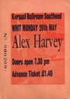 Sensational Alex Harvey Band - Live at The Kursaal Ballroom - 26.05.75 - Ticket