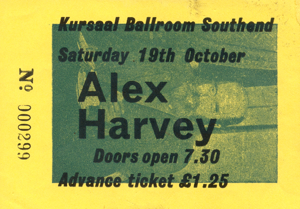 The Sensational Alex Harvey Band - Live at The Kursaal Ballroom - 19.10.74 - Ticket