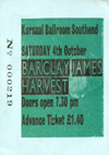 Barclay James Harvest - Live at The Kursaal Ballroom - 04.10.75 - Ticket