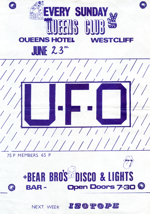 U.F.O. - Live at The Queens Hotel - 23.06.74 - Flyer