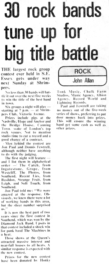 0 Rock Bands Tune Up For Big Title Battle - 12.03.79