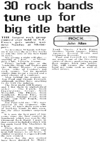 30 Rock Bands Tune Up For Big Title Battle - 12.03.79