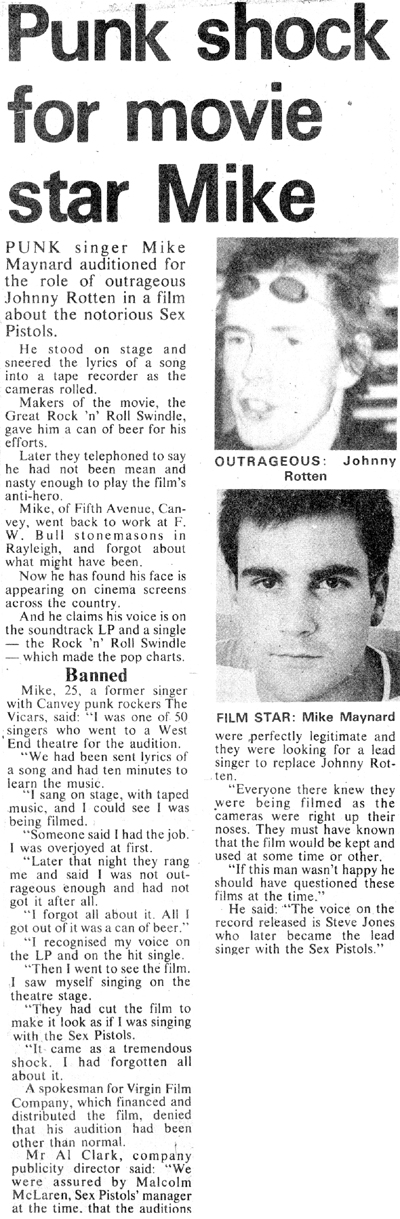 Punk Shock For Movie Star Mike - Echo - 05.08.80