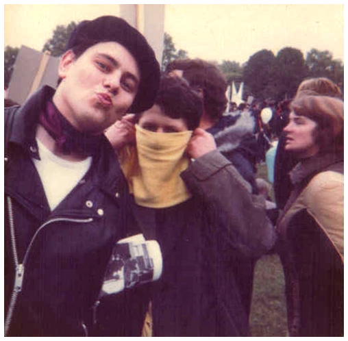 Marcus and Julian at CND Rally, Hyde Park, London