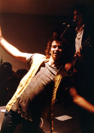 Pigeon at a Steve Hooker gig