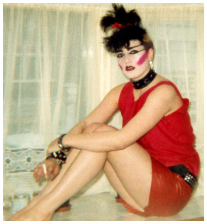 Michele Sloman at Simon's Flat - April 1982