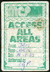The Cards - Backstage Pass from Jam gig