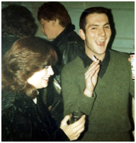 Paul and friend at a party