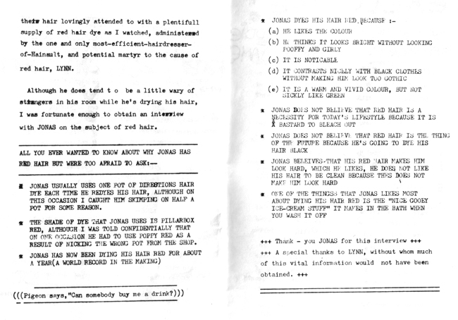 Thee Armless Teddies vs Threshold Football Match #1 - 08.06.86 - Official Program - Pages 4-5