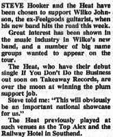 Steve Hooker and The Heat - Evening Echo - 07.11.77