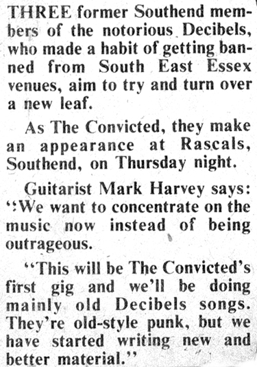 Decibels / Convicted - Echo - 16.03.81