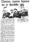 'Deeno's Marvels' Feature #1 - Evening Echo, Monday January 9th, 1978