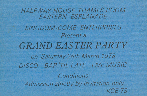 Deeno's Marvels - Live at The Halfway House - 25.03.78 - Ticket