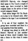 Deeno's Marvels - Evening Echo Newspaper Clipping