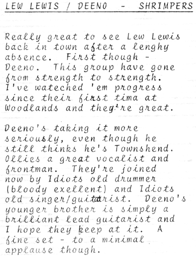 Lew Lewis and Deeno's Marvels - Review