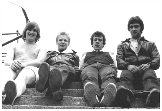 The Vicars - The final line-up (from l-r:) Doug Gibbings - Drums, Mark Salkeld - Rhythm Guitar and Backing Vocals, Kirk Matthews - Bass Guitar and Lead Vocals, Alan Bell - Lead Guitar